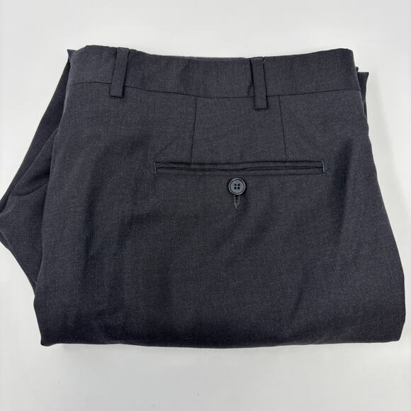 Santorelli Mens 38x27 Charcoal Gray Luxury Serge Made in Italy Dress Pants - Picture 1 of 8